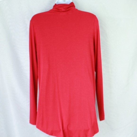 Karen Kane Red Turtle Neck Tunic Dress Long Sleeve - Picture 5 of 6